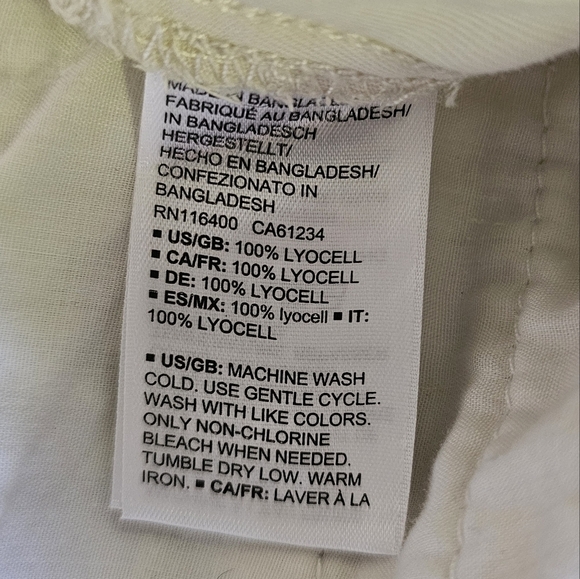 NWT Daily Ritual white lyocell cargo light slim gorpcore summer high-rise pants - Picture 7 of 7